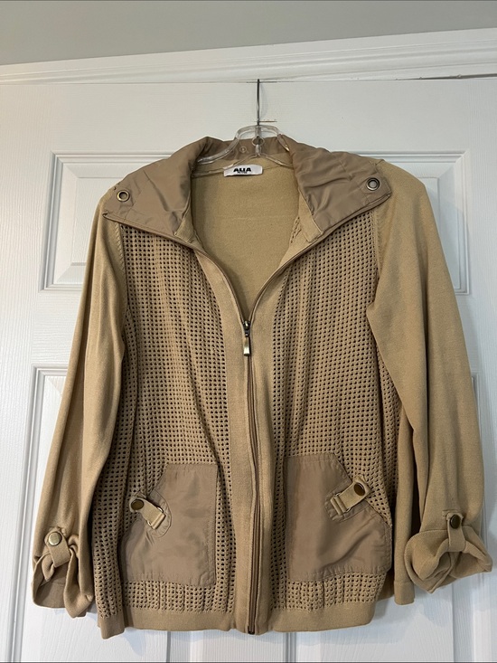 Alia Jackets & Blazers - Alia Tan Utility Zip-Front Jacket